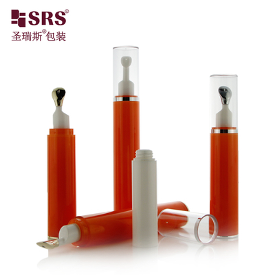 AY007 10ML 15ML AS sans air Ballon de rouleau en plastique Applicateur métallique Bouteille Emballage Couleur personnalisée