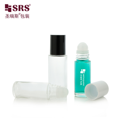 BLPC 30ML 50ML Bouteille de déodorant en gel à bille en verre épais transparent à paroi épaisse pour emballage de soins personnels