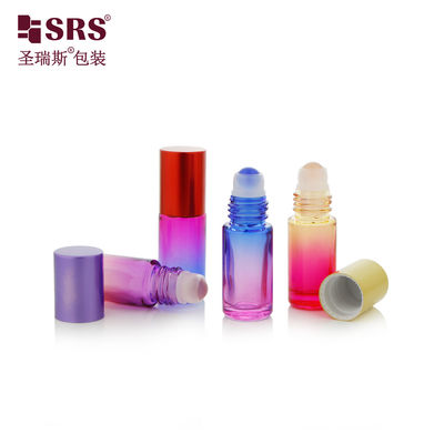 BLPM-5ML SRS en gros Mousse transparente transparente paroi épaisse verre dur rouleau sur bouteille pour l' huile essentielle sans fuite