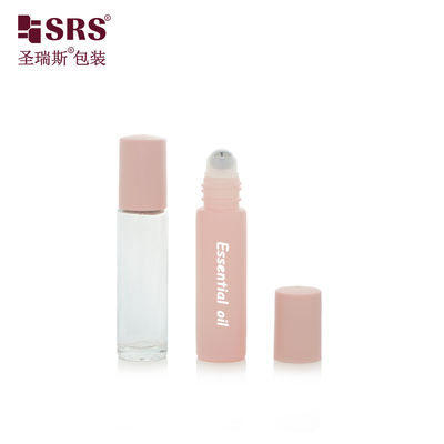 BLPM-10ML Flacon de parfum à bille en verre semi-transparent rond à parois épaisses, sans fuite
