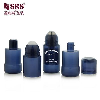 RPPE 50 ml 75 ml PP PCR remplaçable à double paroi bouteilles à billes en rouleaux recyclées pour lotion au gel de parfum