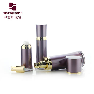 SRS Chine fournisseur de luxe vide noir produits de soins de la peau conteneur bouteille de lotion acrylique