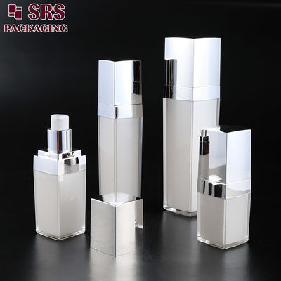 L050 SRS Chine fabricant Luxe Acrylique vide Carré Crème Spray Pompe Bouteille Pour crème pour le visage