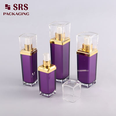 L052 SRS Fabricant, vente en gros de conteneurs de pompes vides en acrylique carré avec couvercle transparent