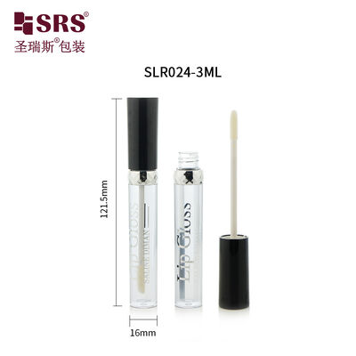 SLR024-3ML Conception unique Tube en plastique clair Transparent Lips Gloss Tube de maquillage Bouteille Emballage personnalisé