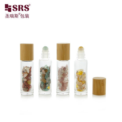 BLPM-15ML Bouteille en verre transparente vide de haute qualité à paroi épaisse avec bille roulante en acier pour huile essentielle