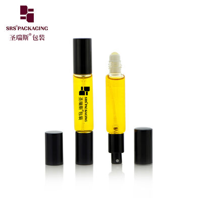 BLPD 10ML pompe à pulvérisation à billes à rouleaux à double extrémité bouteille en verre pour parfum sans fuite