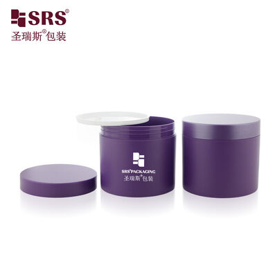 SRSQ 400g Luxe PP PCR Plastique Recyclé Écologique Pot Crème Contenant pour Gommage Corporel