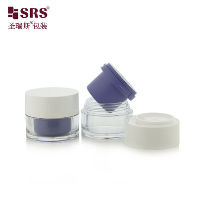 SRSJQ 50g PET paroi épaisse Double paroi en plastique remplaçable pot pour crème pour le visage Gel vente en gros