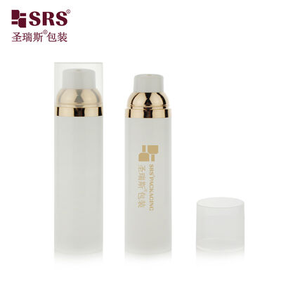 PA0202A 30ml 50ml 75ml 100ml Injection Couleur personnalisée écran de soie brillant Impression sans air Bouteille pour fondation
