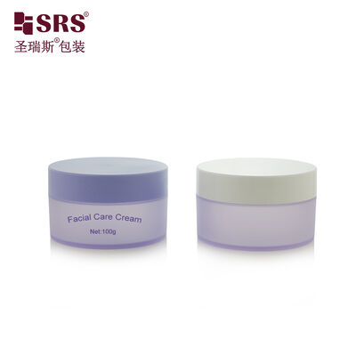 SRSQ Pot à paroi simple, surface brillante, finition mate avec peinture, PP PCR recyclé, contenant cosmétique