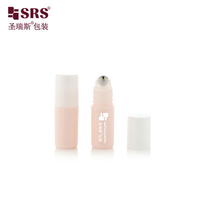 Flacon à bille rechargeable portable en plastique de 3 ml, flacon vide à bille avec capuchon en plastique et bille en acier