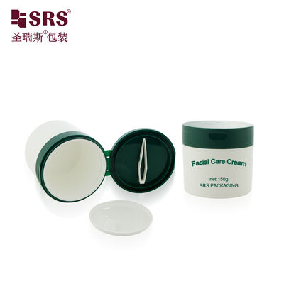SRS1 120g 150g Skincare Facial Gel Cosmetic Jar Container With Spoon Flip Cap