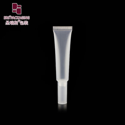 Tube cosmétique en PE transparent dépoli de 19 mm avec couvercle à vis