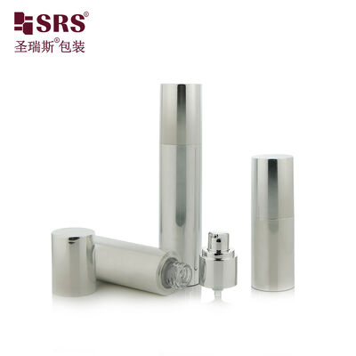 Airless Vacuum Pump Bottle 15ml 30ml 50ml, Custom Logo Empty Cosmetic Bottle with Lotion Spray Pump