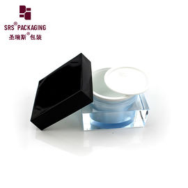 15g 30g 50g carré personnalisé bleu acrylique plastique crème pot vide