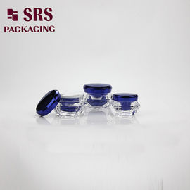 masque à double paroi de luxe en forme de diamant 5g 15g 30g 50g récipients acryliques avec couvercles