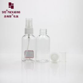 pompe à pulvérisation de parfum en plastique chaud ronde mini-bouteille transparente de 50 ml
