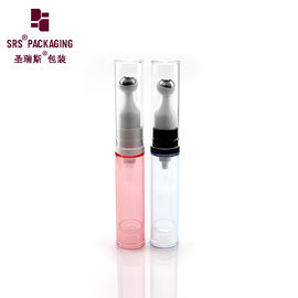 Bouteille sans air reconductible cosmétique en rouleau plastique de 5 ml, 10 ml, 12 ml et 15 ml sur bille d'acier