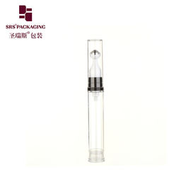 bouteille sans air transparente en plastique blanc durable mini taille de voyage en rouleau de crème pour les yeux 5 ml