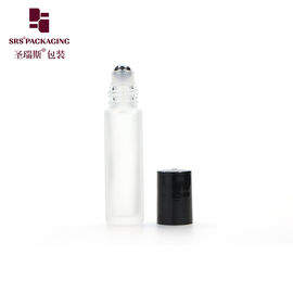 quantité en stock bouteille d'huile essentielle en verre glacé vide 10 ml avec couvercle en plastique noir
