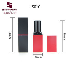 forme carrée 3,5g cosmétique élégant en gros rouge à lèvres tube d'emballage