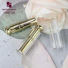 Bling carré forme spéciale plastique cosmétique rouge à lèvres vide tube violet