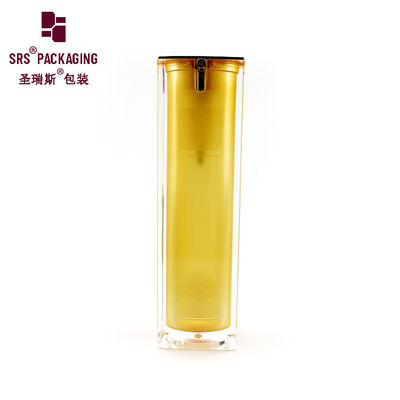 1 oz de peinture carrée acrylique couleur crème pour soins de la peau bouteilles de pompe sans air