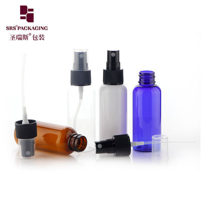 Bouteille ronde de 50 ml de rafraîchisseur d'air en PET à pulvérisation rechargeable pour le lavage des mains