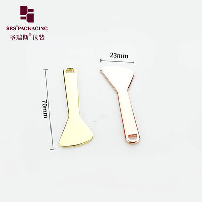 SPA soins de la peau de luxe alliage de zinc or plat argent spatule cosmétique métallique