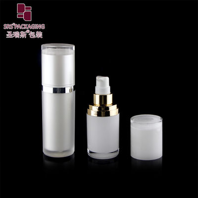 peinture personnalisée cosmétique blanche lotion de soin de la peau bouteille sans air acrylique