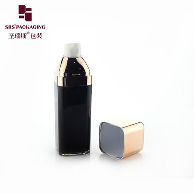 bouteille de lotion sans air de forme carrée et double paroi en acrylique