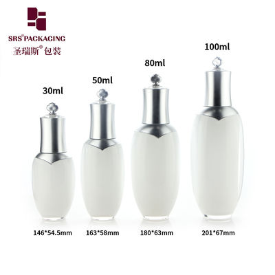 30 ml 50 ml 80 ml 100 ml bouteille de lotion acrylique en forme de couronne de luxe cosmétique