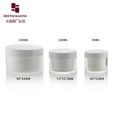 50 ml 100 ml 240 ml Bouteilles de crème en plastique acrylique clair remplaçable