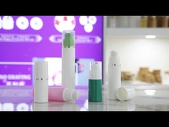 A024 bouteille blanche et capuchon blanc avec ligne argentée Bouteille sans air en PP pour lotion sérologique