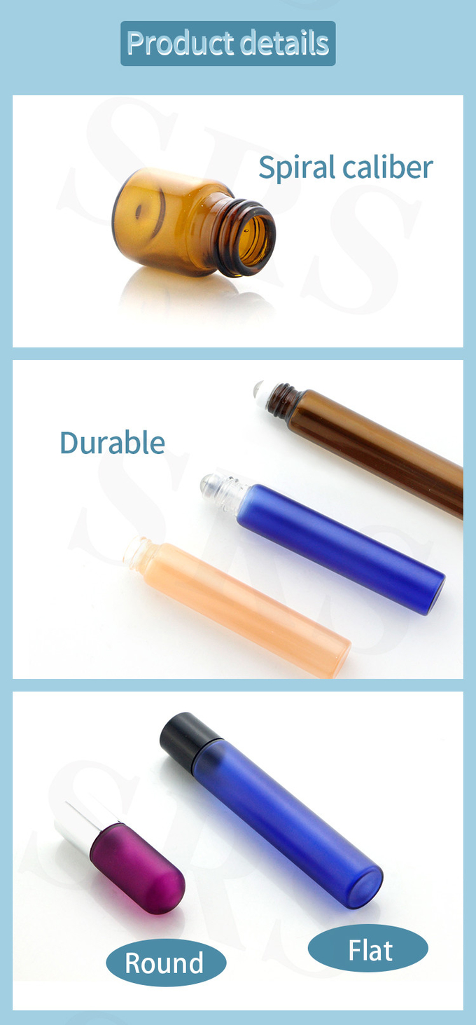 BLP-1ML Mini échantillon portable de taille vide bouteille en verre transparent emballage en rouleau 0